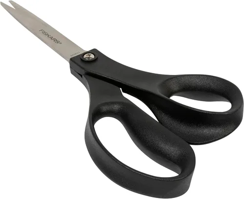 Miniatura 7 de Fiskars - Tijeras multiusos de acero inoxidable reciclado de 8 pulgadas, color gris Tijeras artesanales con asas ergonómicas, tijeras