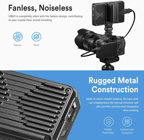 Miniatura 8 de Godox GM6S - Monitor de cámara de 5.5 pulgadas, monitor de video 4K HDMI ultra brillante, pantalla táctil IPS de 1920 x 1080, entrada y salida 3D