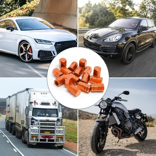 Miniatura 7 de Fekey&JF 16 tapas de vástago de válvula de neumático para auto, cubiertas universales para válvula de neumático de rueda de auto impermeables