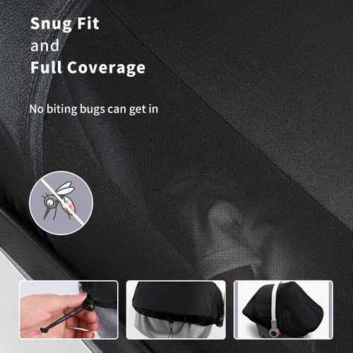 Miniatura 5 de Parasol para cochecito de bebé, cubierta para asiento de automóvil, parasol para cochecito de bebé, sombra oscura, corte de sombra 96% de rayos UV