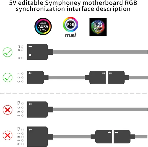 Miniatura 3 de YACSEJAO 5V 3Pin RGB LED Splitter 10-Port 3Pin LED Hub Controlador con cable de extensión de 50CM