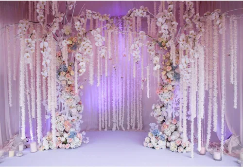 Leyiyi Telón de fondo de pared floral para boda, 5 x 3 pies, fondo de fotografía de ensueño, arco de boda, despedida de soltera, ceremonia, flores,
