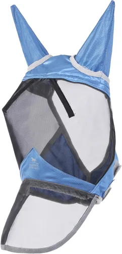 Miniatura 2 de Harrison Howard CareMaster Pro - Máscara luminosa para mosca de caballo, gran espacio para los ojos, nariz larga con orejas, protección UV para Azul