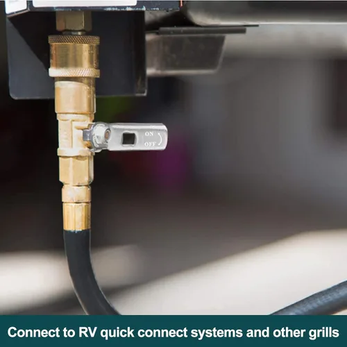 Miniatura 6 de GASPRO Kit de accesorios de conexión rápida de propano de 1/4 pulgadas, conexiones de gas LP para una fácil integración de sistemas de propano de RV