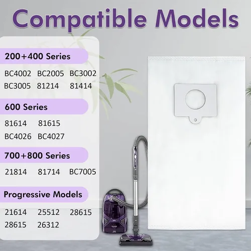Miniatura 2 de Paquete de 12 bolsas de vacío de repuesto tipo Q/C HEPA compatibles con Kenmore 600 400 200 700 800 Series 81615 81214 81414 81714 21814 BC3005