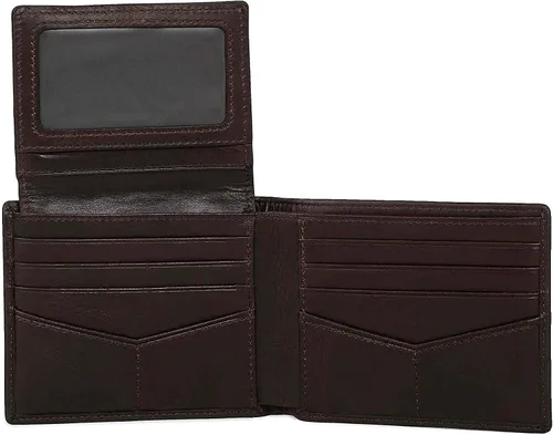Miniatura 5 de Fossil Derrick - Cartera de piel con bloqueo RFID y funda extraíble para tarjetas