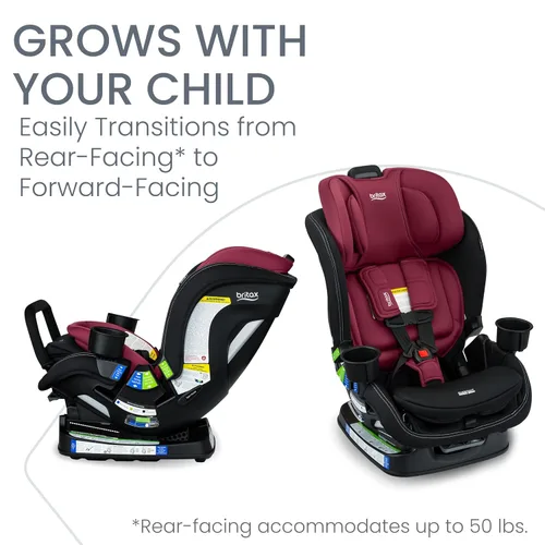Miniatura 4 de Britax Poplar S Asiento convertible para automóvil, asiento de automóvil 2 en 1 con diseño delgado de 17 pulgadas, tecnología ClickTight, ónix rubí