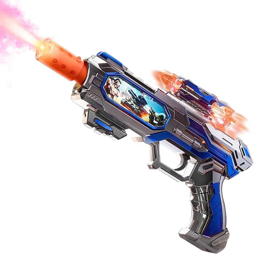 Pistola de juguete con luz en aerosol con efectos de sonido y pantalla deslizante giratoria, pistolas de juguete para niños de 3, 4, 5, 6, 7 años