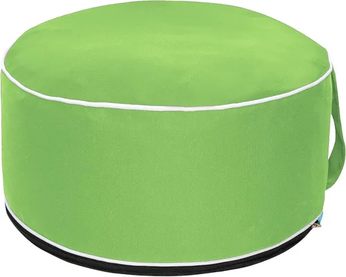 Miniatura 12 de QILLOWAY Otomana inflable para exteriores para patio, puf redondo impermeable, reposapiés inflable, reposapiés al aire libre para piscina, jardín