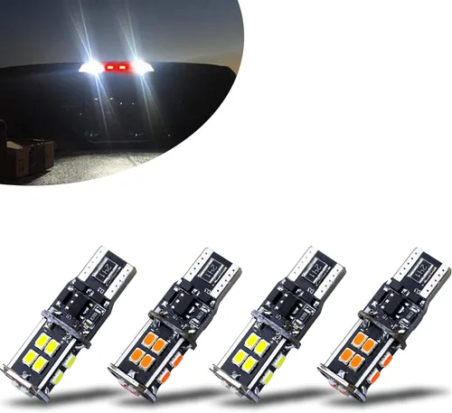 Miniatura 7 de KISLED Bombillas LED 912 921 de marcha atrás, paquete de 4 bombillas LED superbrillantes sin errores T15 912 W16W 921 para luz trasera, luces