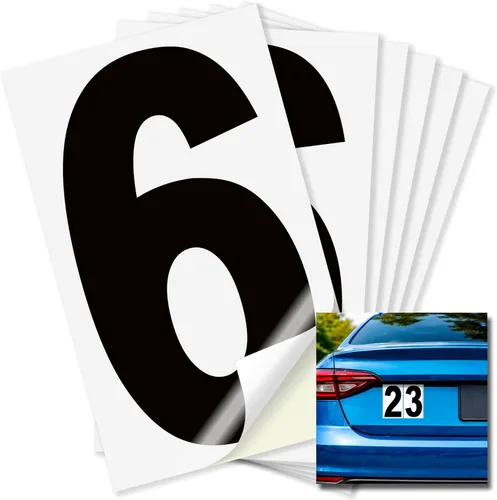 Miniatura 68 de iSYFIX Calcomanías de vinilo negro número 0 (Zero) – Paquete de 6 calcomanías de 1.5 pulgadas – Calcomanías de alta calidad, fondo reflectante