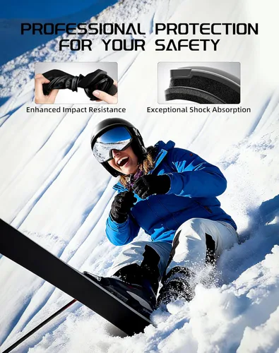 Miniatura 8 de Innerking Gafas de esquí intercambiables, gafas de nieve con lente magnética, gafas de snowboard antivaho OTG para mujeres, hombres, adultos