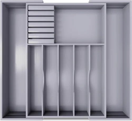 Organizador de cajón de cocina expandible premium - Bandeja organizadora 100% de bambú - Ideal para cubiertos, utensilios grandes, cubiertos de