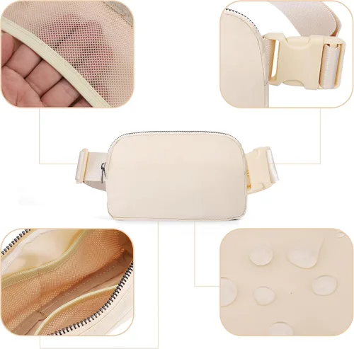 Miniatura 7 de ZPN Mini riñonera cruzada para mujer y hombre, Cremoso