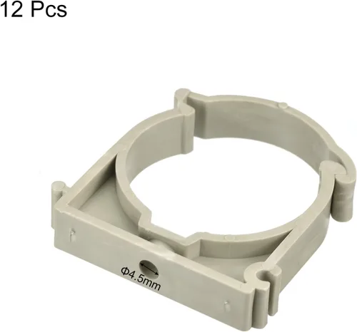 Miniatura 3 de uxcell Clips de abrazaderas de tubo de 0.984 in de diámetro, accesorios de manguera de agua PPR con cerradura para suministro de agua, gris, 12