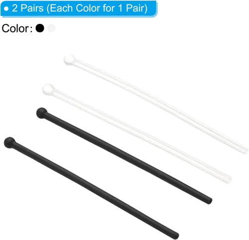 Miniatura 3 de PATIKIL Puntas de extremo para gafas, 2 pares de lentes antideslizantes para orejas, manga de tubo, templo de repuesto de silicona suave