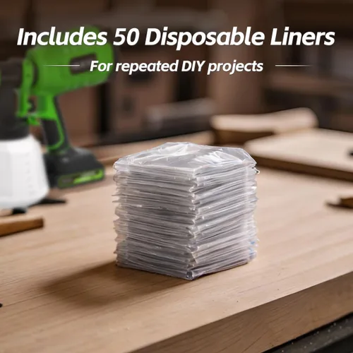 Miniatura 7 de Pulverizador de pintura inalámbrico para muebles y pequeños proyectos de bricolaje, pistola rociadora de batería de 21 V con 50 revestimientos