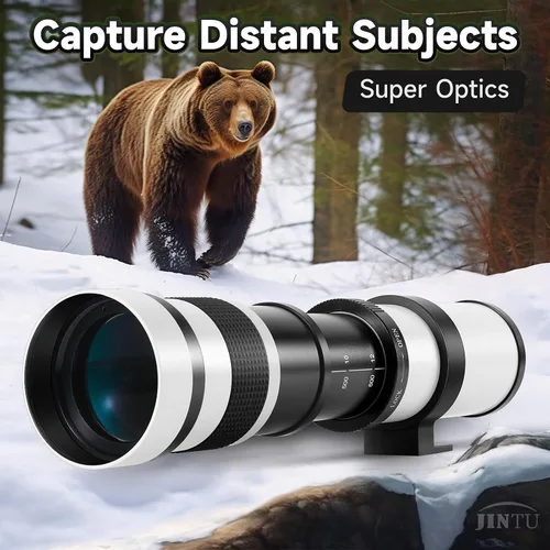 Miniatura 4 de JINTU 420-1600mm F/8.3 Lente de Zoom Telefoto Enfoque Manual para Lentes de Montura EF de Canon 4000D 2000D 1200D T8i T7 T7i T6 T6s T6i T5 T5i 80D