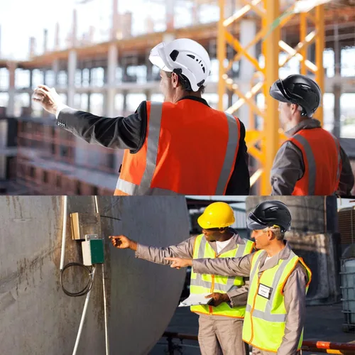 Miniatura 5 de Cascos De Construcción Casco de Seguridad con Visera 6 Puntos Ajustable Suspensión ANSI Z89.1 Tipo I Clase C Hardhats, Cascos De Construcción