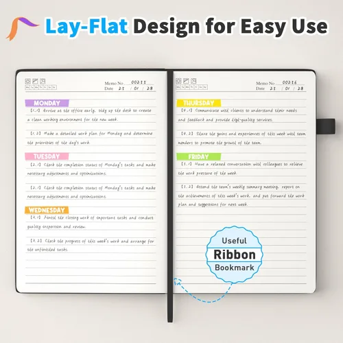 Miniatura 5 de Oucaru Cuaderno rayado, paquete de 4, 180 páginas, diarios A5 para escribir, papel grueso de 100 GSM, cuadernos pequeños diarios para mujeres y 4