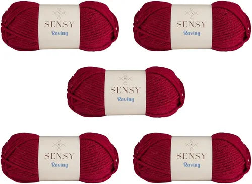 Miniatura 96 de Sensy Roving - Ovillo de lana multicolor, 3.5 onzas, 132 yardas, calibre 5, voluminoso (otoño)