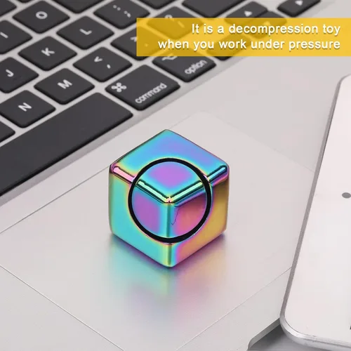 Miniatura 6 de QLKUNLA Fidget Cube Spinner Anti-Ansiedad Enfoque Juguetes Antiestrés EDC Fidgets Spinner 4-en-1 Juguetes Metálico Enfoque Juguetes de Dedo Cubo