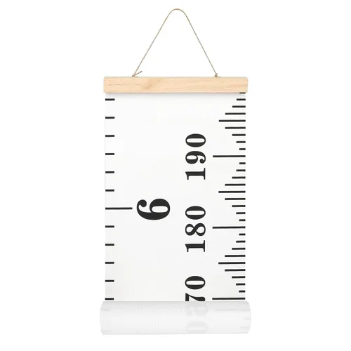 Miniatura 8 de Tabla de crecimiento de altura para bebés Regla colgante de pared de Mibote para niños, tabla de crecimiento de altura extraíble en lona 2 m x 20 cm