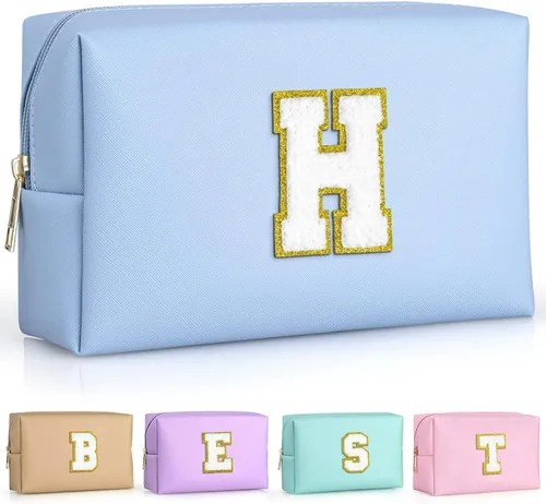 Miniatura 67 de TOPEAST - Bolso de maquillaje para mujer, G Blanco nacarado-rosa