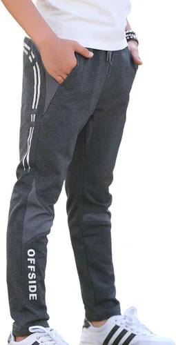 Cnmudonsi - Pantalones deportivos para niños y jóvenes, ropa casual, pantalones para correr, talla 8-16