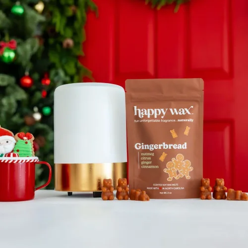 Miniatura 8 de Happy Wax Gingerbread - Cera perfumada de oso para derretir – Natural fuerte perfumada con aceites esenciales – No tóxica y segura para mascotas