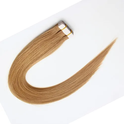 Miniatura 3 de Extensiones de cabello humano Remy con cinta adhesiva sin costuras (16 pulgadas, 10 unidades, rubio ceniza)