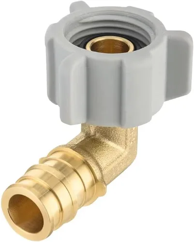 Miniatura 3 de Paquete de 2 accesorios de latón EFIELD Pex-A de expansión de flujo completo de 1/2 pulgada Pex X 1/2 pulgada NPT hembra codo giratorio, ASTM F1960