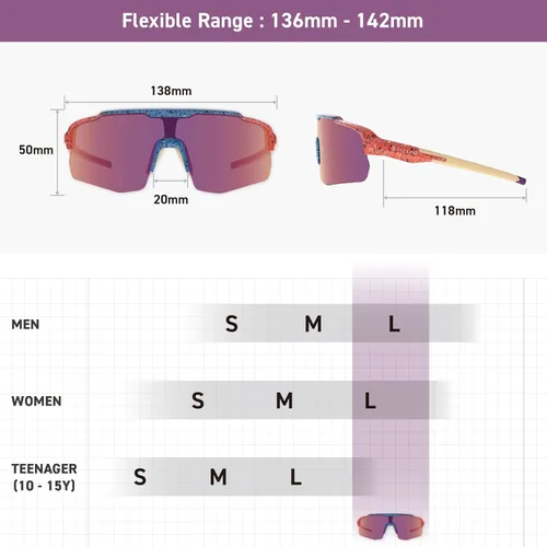 Miniatura 4 de MOTIONVIEW - Gafas de sol deportivas para exteriores, HD, alto contraste, UV400, para correr, béisbol, softbol, deportes, ecológicas Sugar Berry