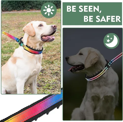 Miniatura 4 de Collar Martingale para perro, collar de entrenamiento para caminar sin tirones, collar táctico ajustable con hebilla de metal resistente, collar