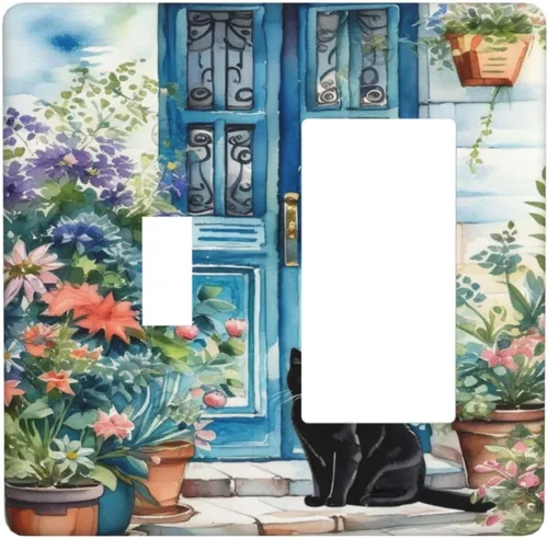 Miniatura 62 de Decorativo Arte Interruptor de Luz Cubiertas de Pintura al óleo Estilo Flores Placa de Pared de Interruptor de Interruptor Decorativo Placa