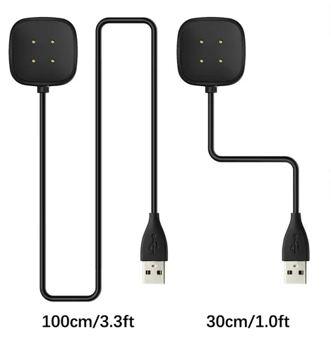 Miniatura 7 de Cable Cargador Compatible con Reloj Inteligente Fitbit Versa 4 / Sense/Versa 3 / Sense 2, Cable Soporte Base Cuna de Carga USB de Repuesto (3.3 pies)