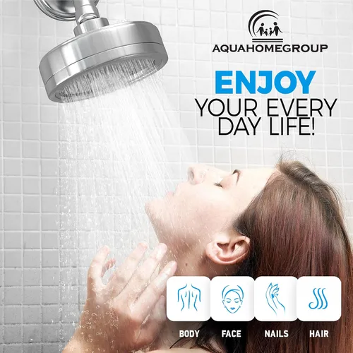 Miniatura 5 de AquaHomeGroup Cartucho de repuesto para filtro de ducha de vitamina C + E + A (paquete de 2) - Filtro de ducha infundido con vitaminas para una