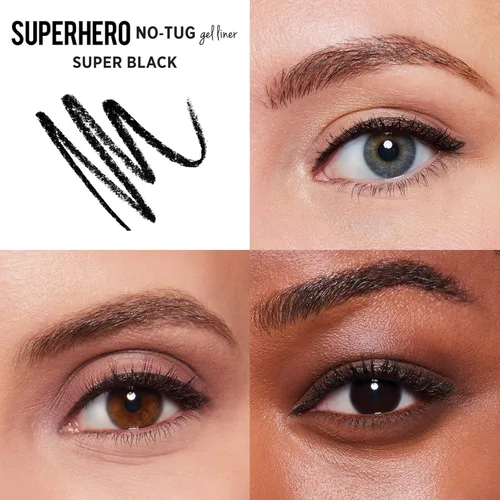 Miniatura 2 de IT Cosmetics Superhero No-Tug Gel Eyeliner – Impermeable Fórmula Mezclable – Uso todo el día – Lápiz de ojos afilable – 0.042 onzas Super Black