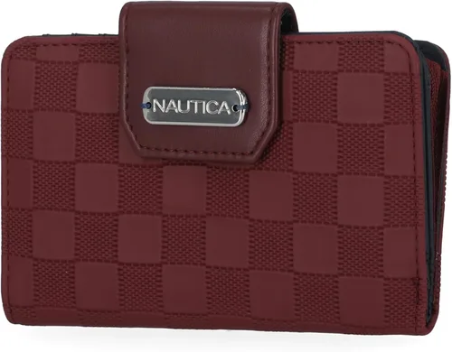 Miniatura 10 de Nautica para Mujeres, Cartera de Cuero Vegano RFID Close Reach, Pequeño Monedero Tarjetero con Bolsillo con Cremallera para Monedas y Ventana de ID