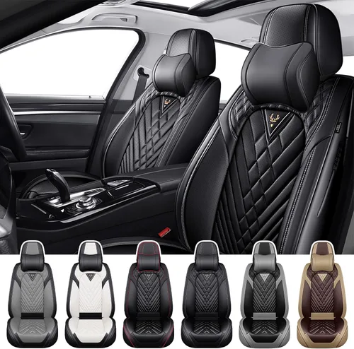 Miniatura 16 de Fundas de Asiento de Coche para Nissan Murano 2003-2026, Funda de Asiento Completa de Piel Nappa Impermeable, Protector de Asiento Automotriz