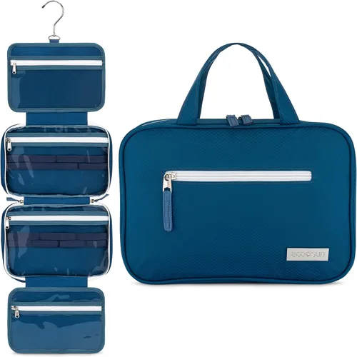Miniatura 14 de Eco Sun - Neceser de viaje colgante — Diseñado en Hawái — Organizador de viaje resistente al agua para accesorios de baño, Colgar