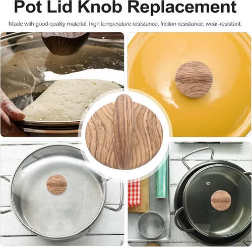 Miniatura 3 de DOITOOL Pomo de repuesto para tapa de olla, paquete de 2 pomos resistentes al calor para utensilios de cocina de vidrio y metal, accesorio universal