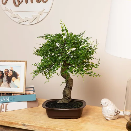 Miniatura 2 de Mini árbol bonsái artificial en maceta - 16