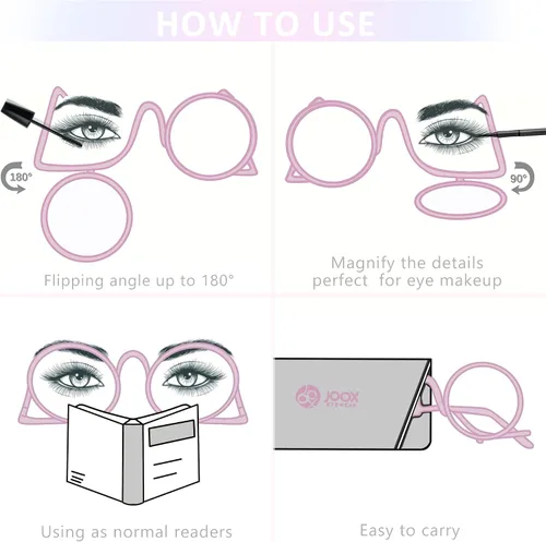 Miniatura 3 de JOOX Makeup Reading Glasses for Women Large Magnifying Cosmetic Readers Make Up Eyeglasses