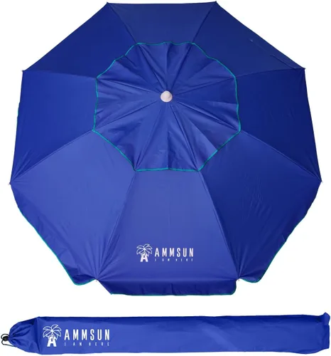 Miniatura 9 de AMMSUN Sombrilla Portátil de Patio y Playa de 6.5 pies para Arena con Inclinación y Ventilación de Aire, Refugio Solar, Protección UV 50+, Sombrilla