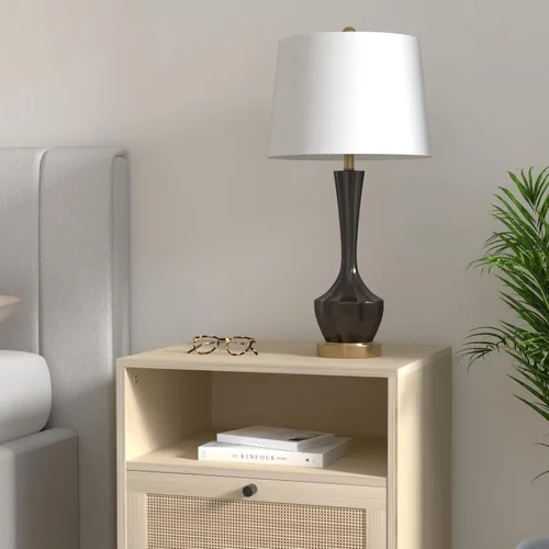 Miniatura 3 de SAFAVIEH Lighting Collection Ronan - Lámpara de mesa moderna y contemporánea de 28 pulgadas para dormitorio, sala de estar, oficina, escritorio