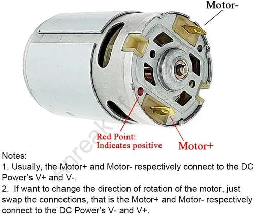 Miniatura 3 de Motor de Reemplazo RS550 12V 12 Dientes (Φ8.6mm) para Herramienta Eléctrica, Motor de 9.6-25V 9-15 Dientes 25000 RPM para Batería y Taladro Sin
