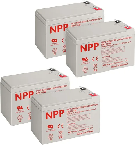 Miniatura 13 de NPP Batería HR1224W de 12 V 6 Ah, batería de repuesto de UPS AGM de alta velocidad de 144 W con terminales F2, compatible con APC RBC154, BE600M1