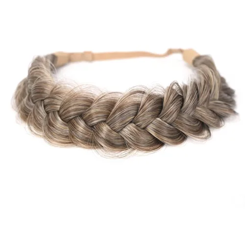 Miniatura 14 de Diadema trenzada, 2 hebras, clásica, gruesa, trenzada, ancha, elástica, de calidad, sintética, trenzada, para mujeres y niñas, estilo bohemio, 2.42