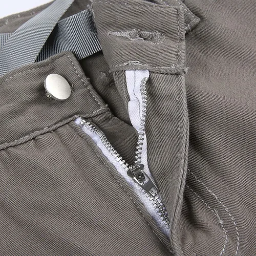 Miniatura 3 de Pantalones cargo de tiro bajo para mujer, pantalones de paracaídas holgados Y2K, ropa de calle, pantalones sueltos de cintura alta, pantalones